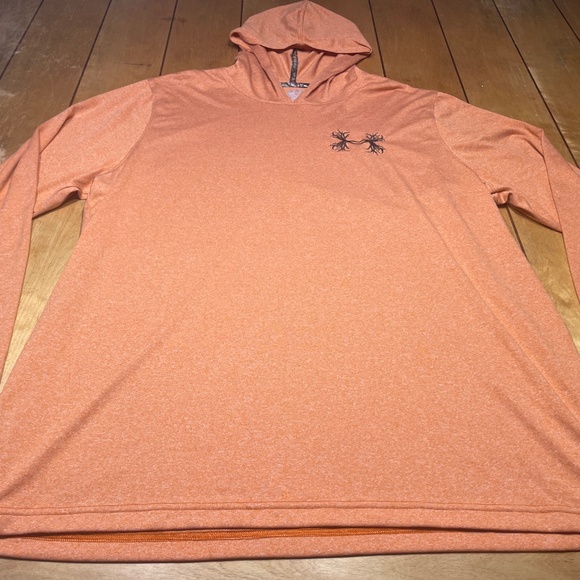 Under Armour Other - Under Armour Hoodie 2XL Heathered Orange Loose Fit Hear Gear MINT CONDITION!!